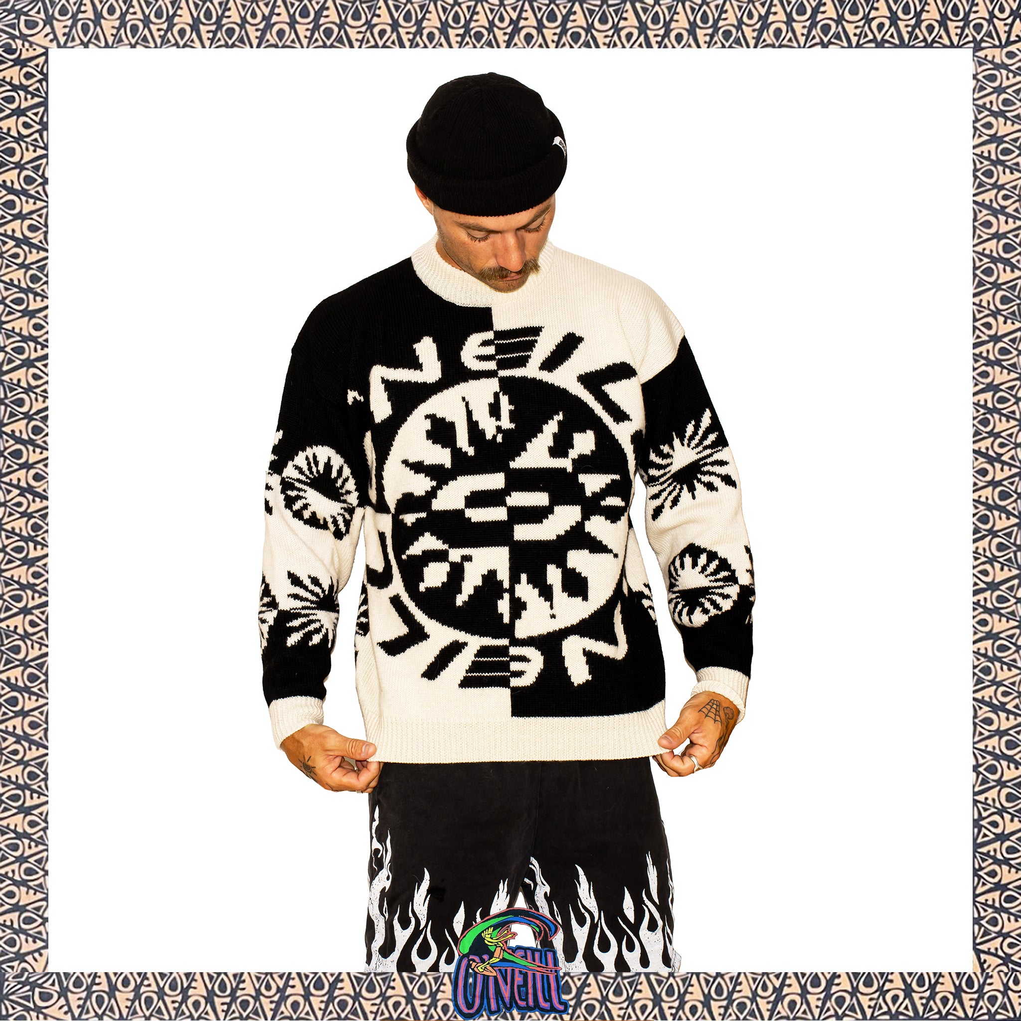 【Special Archives】80s Malo knit 1980's O'Neill Knit Jumper (L) *RARE* – Vault Vintage GC