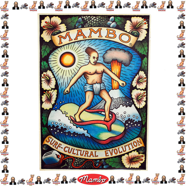1997 Mambo Surf Cultural Evolution Giant Shop Poster (Reg Mombassa Artwork)