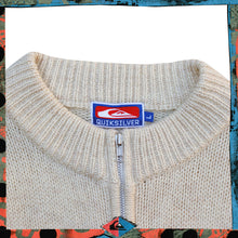 Load image into Gallery viewer, 1990&#39;s Quiksilver Logo Strip Knit Jacket (L)
