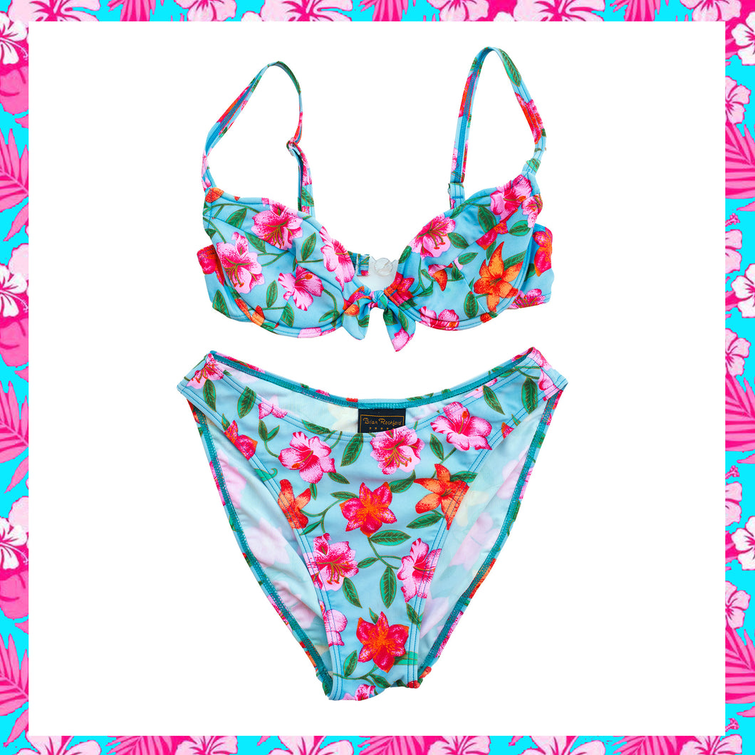 1990's Brian Rochford Floral Bikini Set (S)