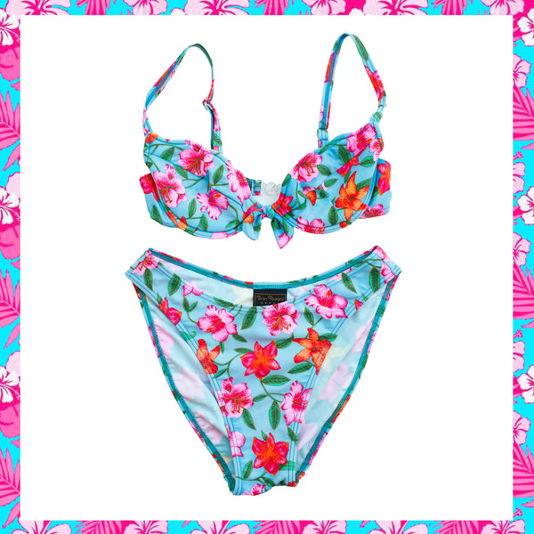 1990's Brian Rochford Floral Bikini Set (S)