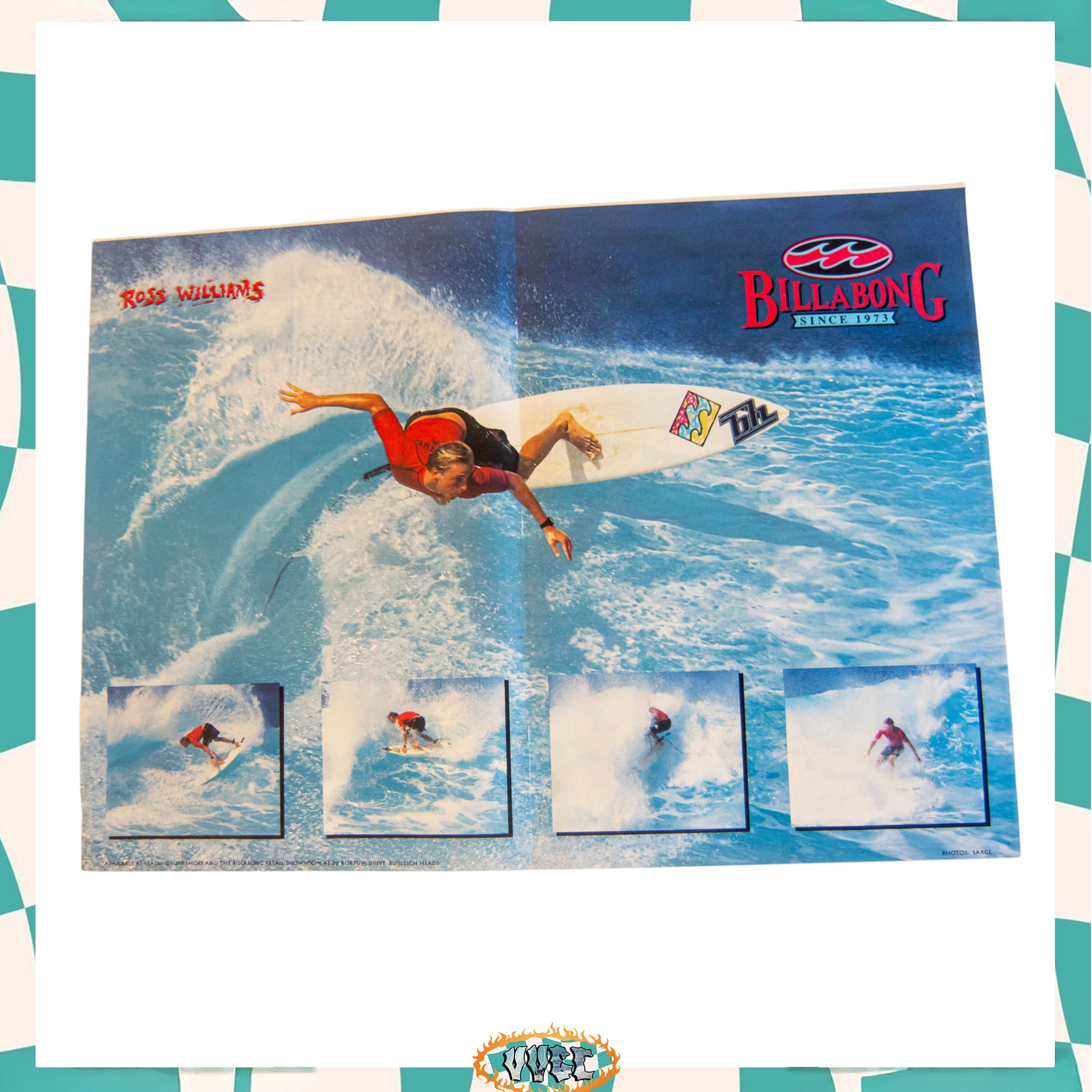 90's Billabong "Ross Williams" Poster