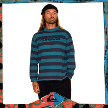 Load image into Gallery viewer, 1980&#39;s Quiksilver Spellout Striped Long Sleeve Tee (L)
