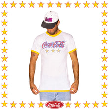 Load image into Gallery viewer, 1980&#39;s Coca Cola Spellout Ringer Tee (M)
