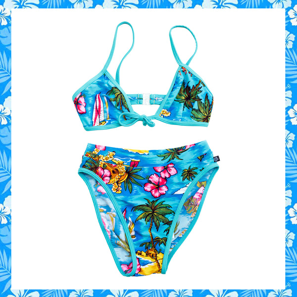 1990's FINCH Floral Bikini Set (S)