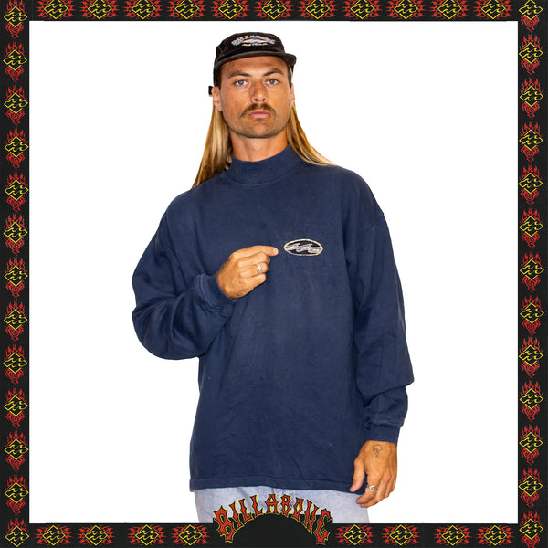 1993 Billabong Spellout Mock Neck Sweatshirt (XL)