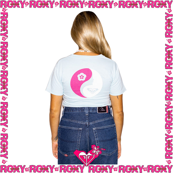 Y2K Roxy "Yin & Yang" Baby Tee (S)