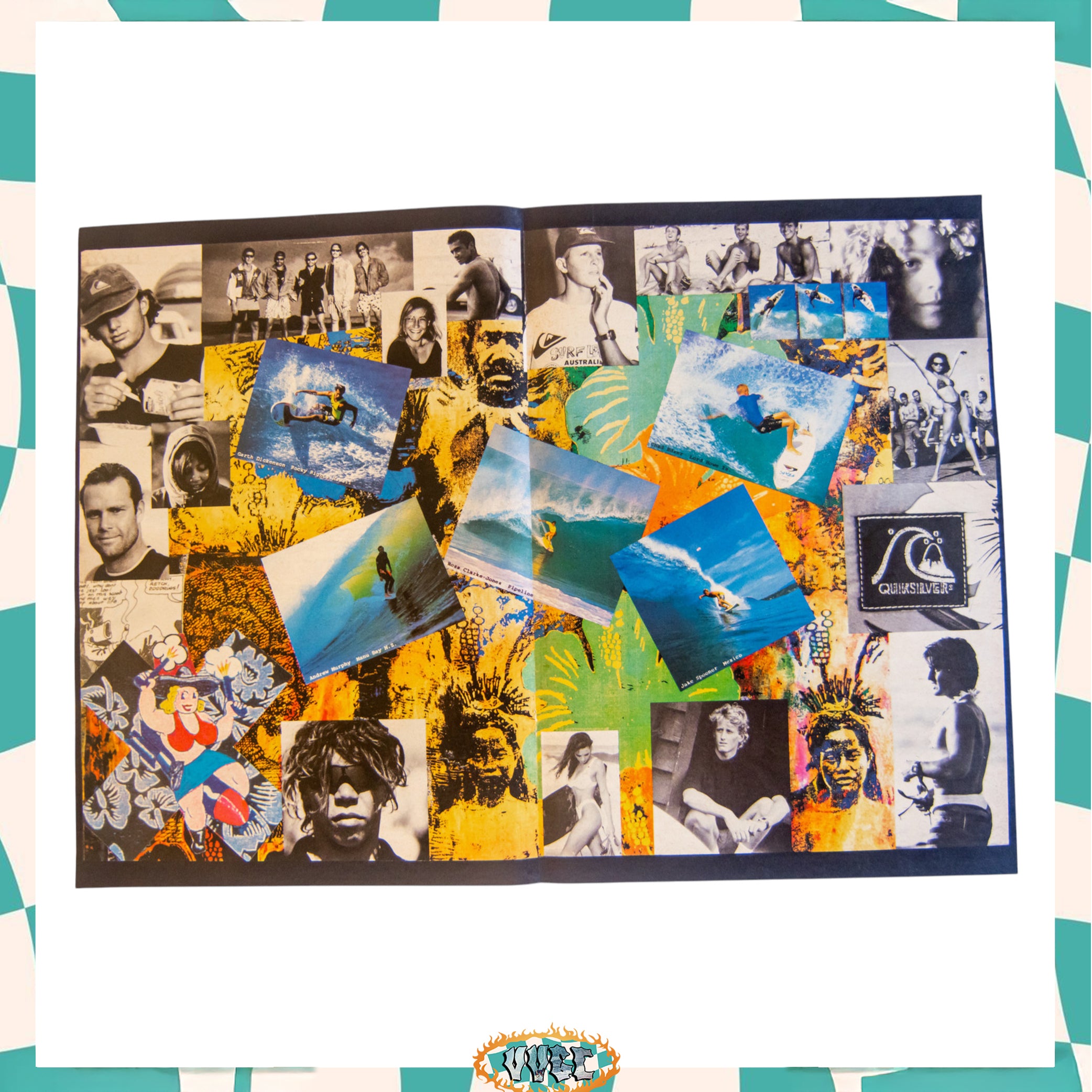90's Quiksilver Collage Poster