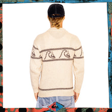 Load image into Gallery viewer, 1990&#39;s Quiksilver &quot;100% Wool&quot; Logo Strip Knit Jacket (L)
