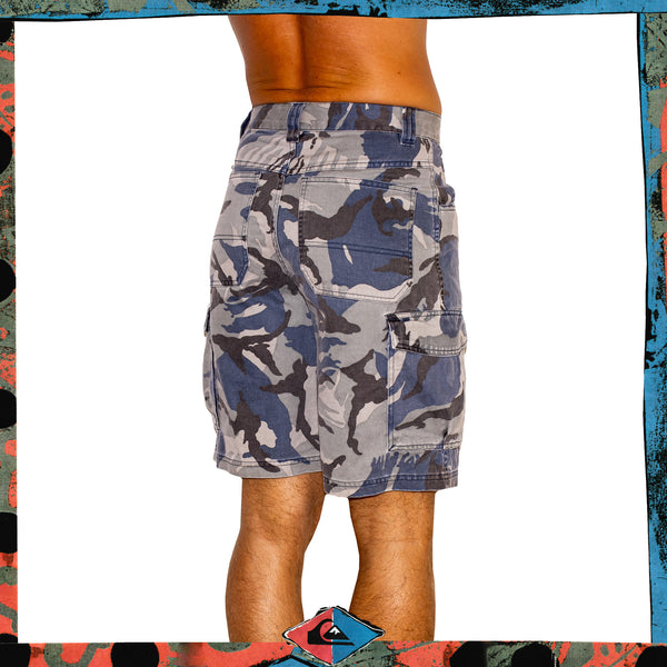 Y2K Quiksilver Camo Cargo Shorts (28")