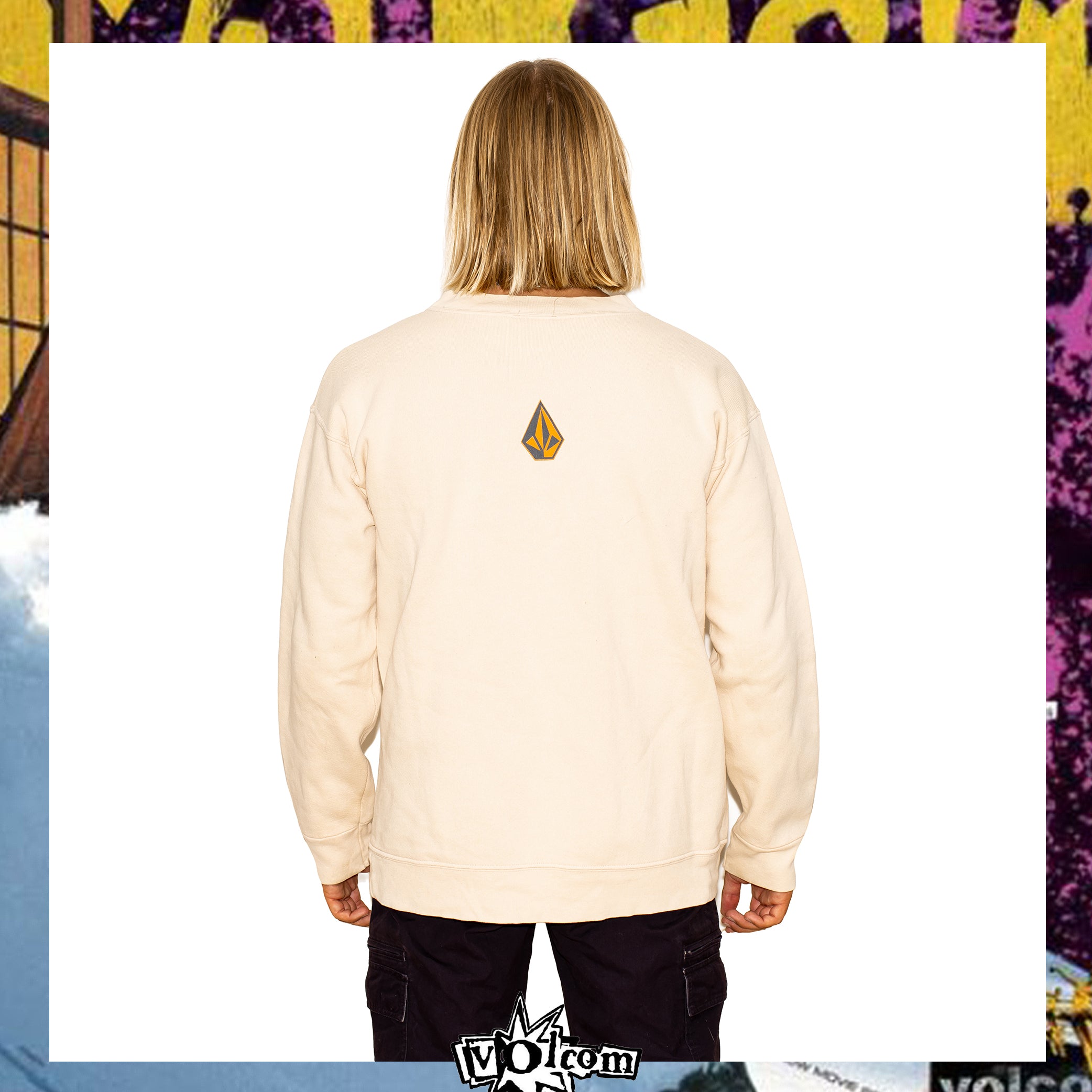 1990's Volcom Stone Spellout Crewneck Sweatshirt (M)