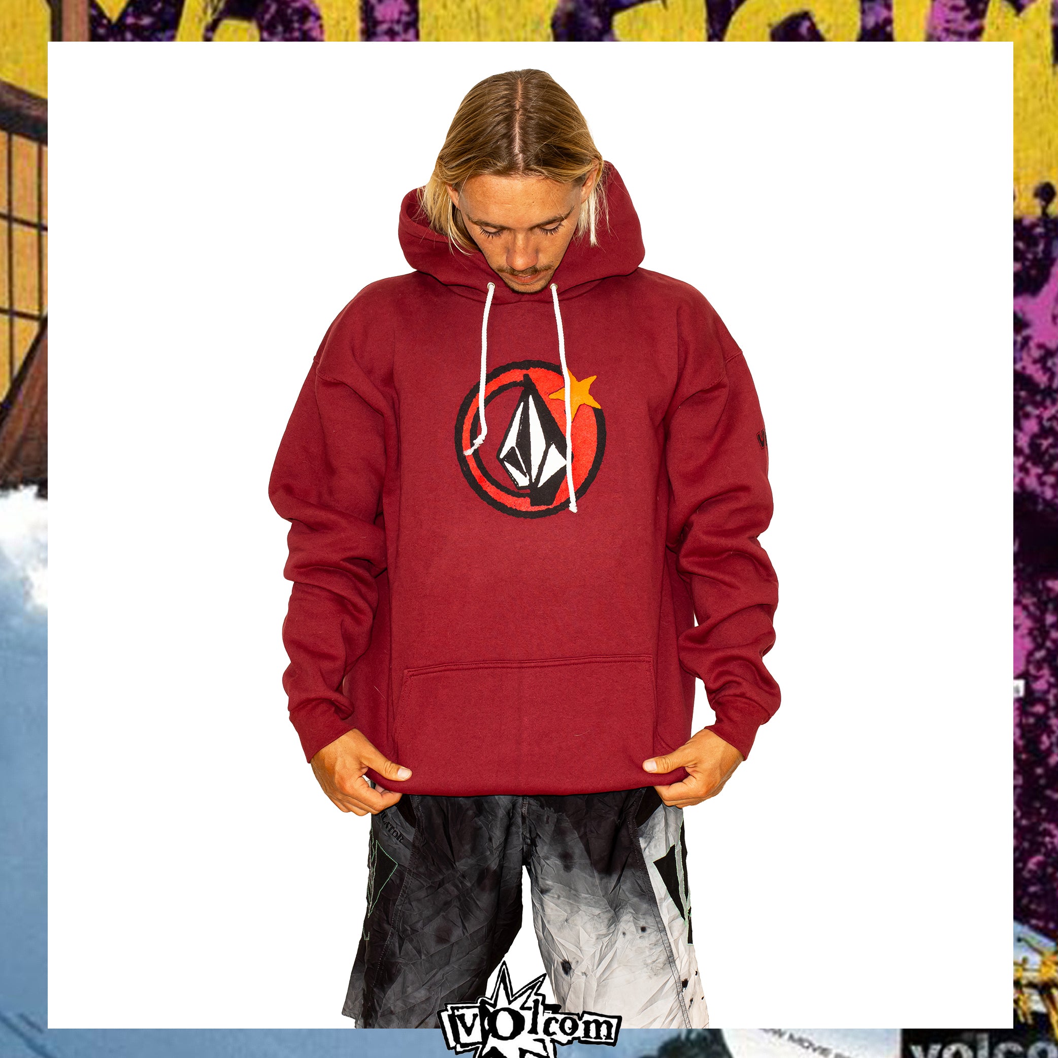 1990's Volcom Stone Graphic Hoodie (L) *RARE*