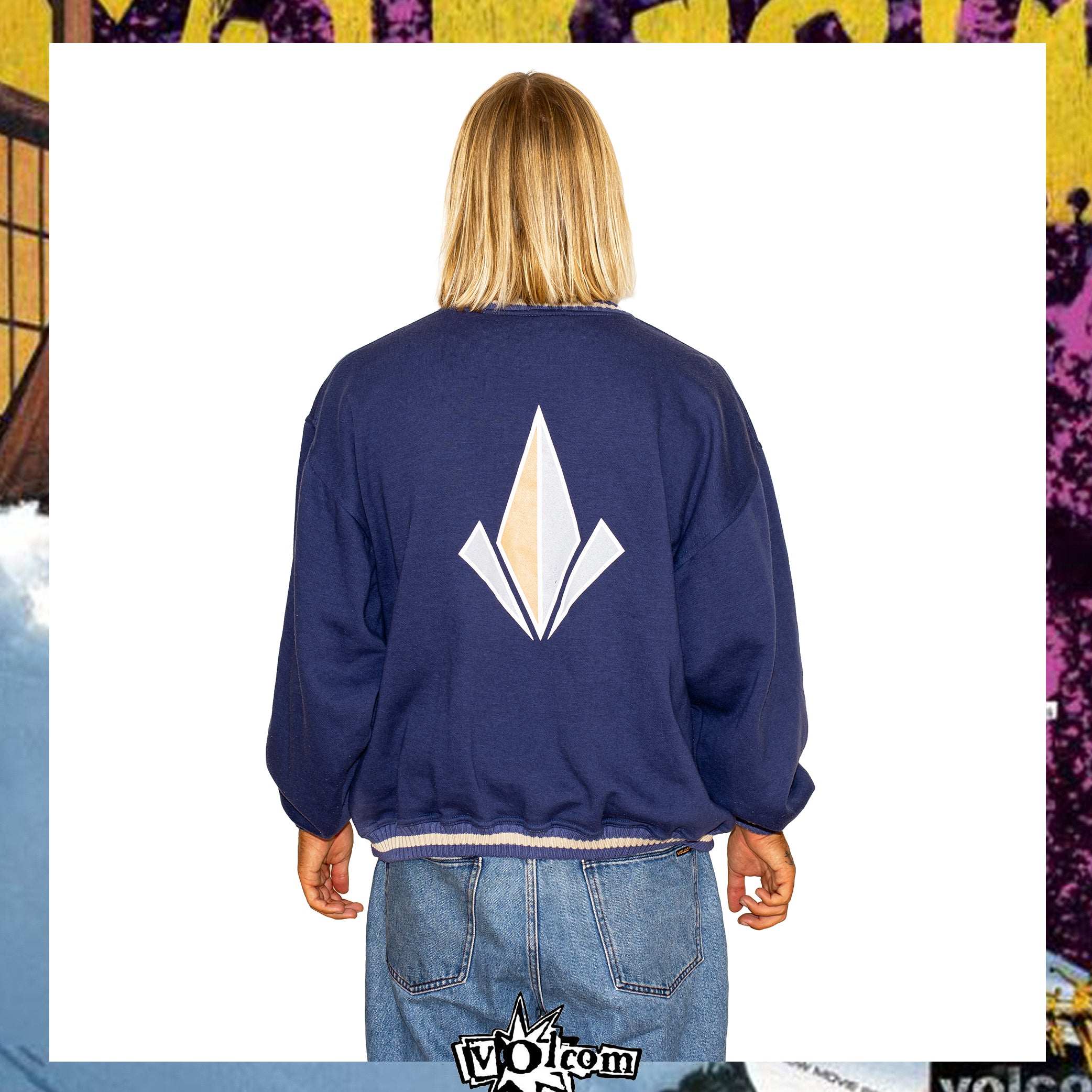1990's Volcom Stone Spellout Knit Jumper (L)