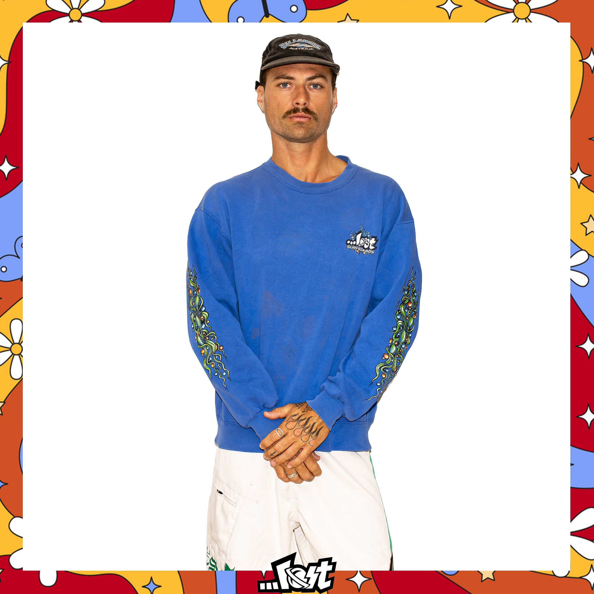 1990's Lost Enterprises "Triple Hit" Crewneck Sweatshirt (L) *RARE*