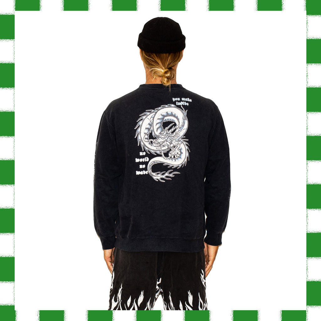 Y2K Dig Deep "Dragon" Graphic Sweatshirt (L)