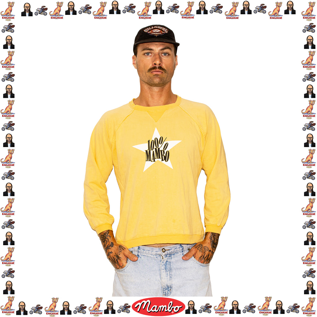 1980's Mambo "100% Mambo - Not So Big" Graphic Crewneck Sweatshirt (M-L) *RARE*