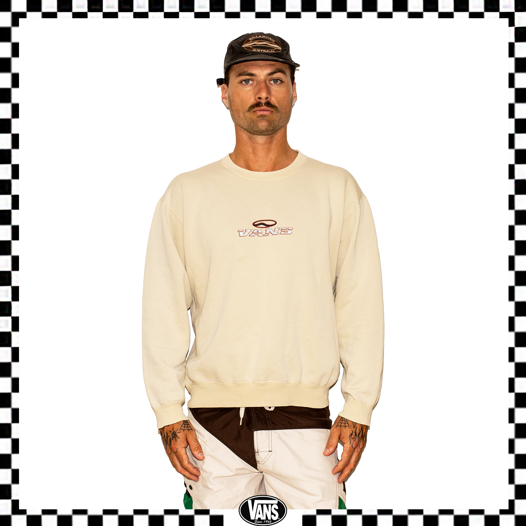 1998 Vans Off The Wall Spellout Crewneck Sweatshirt (L)