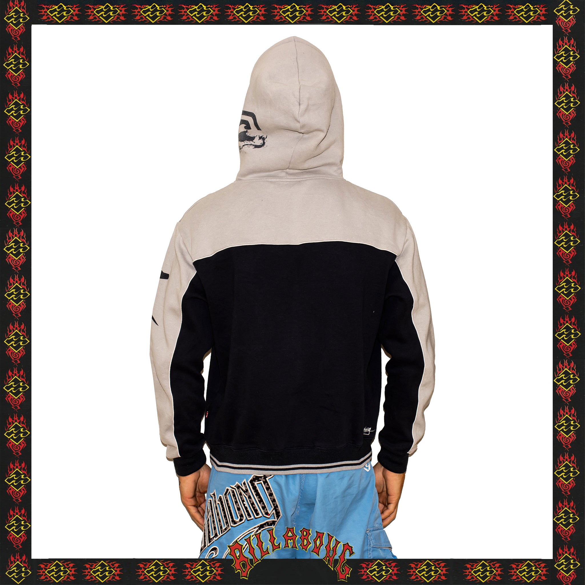 Y2K Billabong "Two Toned" Script Hoodie (M)