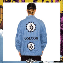 Load image into Gallery viewer, 1990&#39;s Volcom Embroidered Spellout Denim Jacket (XL) *RARE*
