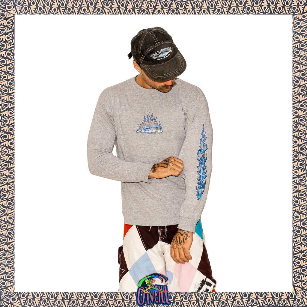 Y2K O'Neill "Triple Hit" Flame L/S Tee (M)
