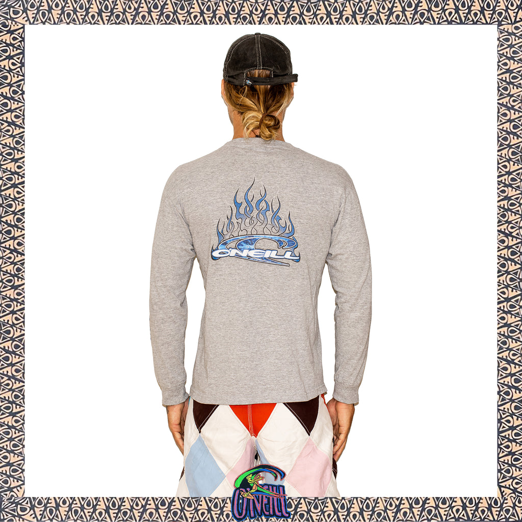 Y2K O'Neill "Triple Hit" Flame L/S Tee (M)