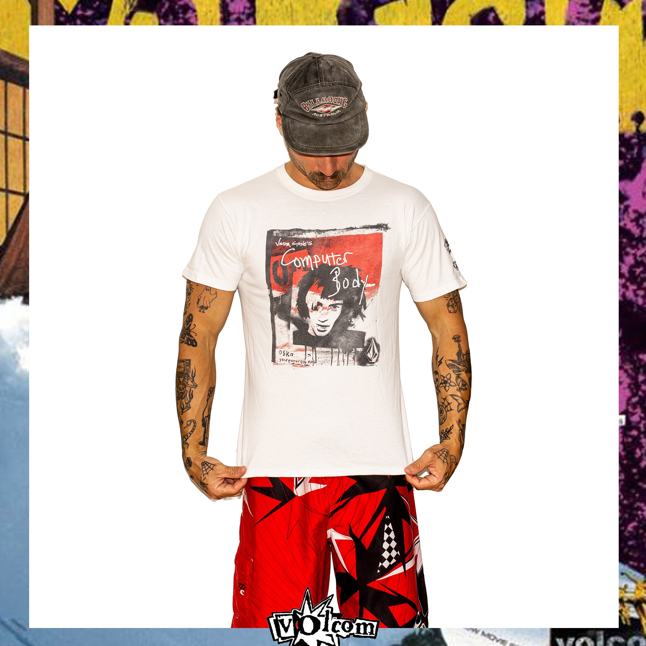 Y2K Volcom "Computer Body Volcom Team - Film Promotion" Tee (M)