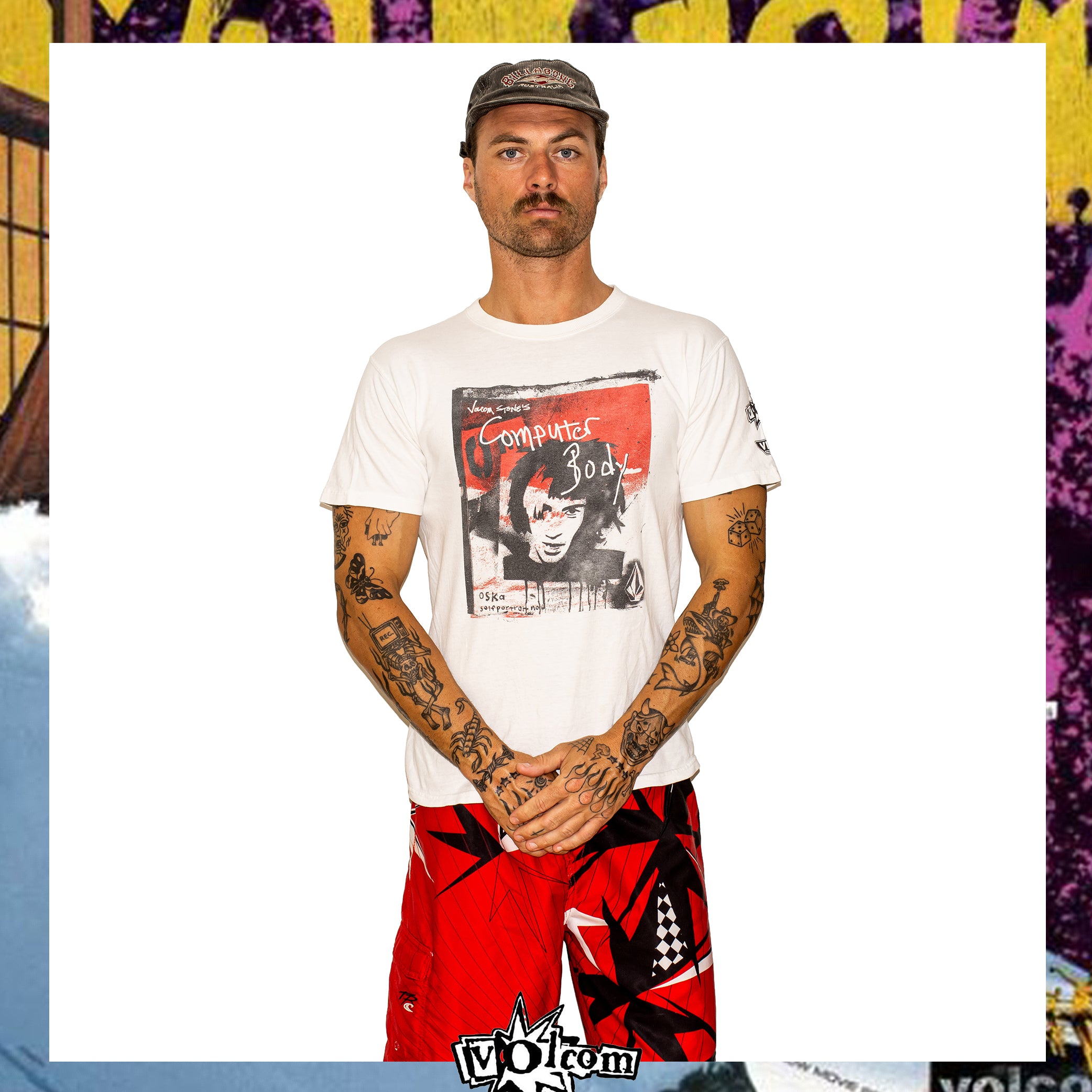 Y2K Volcom "Computer Body Volcom Team - Film Promotion" Tee (M)