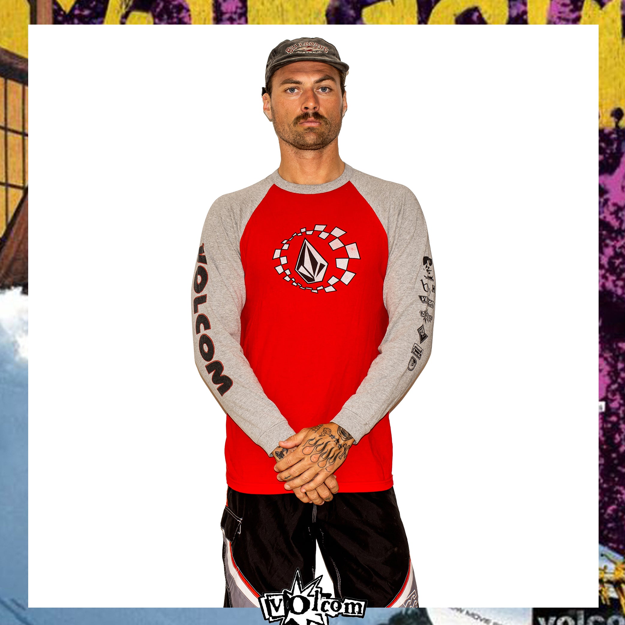 Y2K Volcom "Triple Hit" Graphic L/S Tee (L)