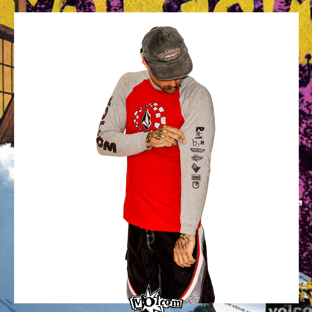 Y2K Volcom "Triple Hit" Graphic L/S Tee (L)