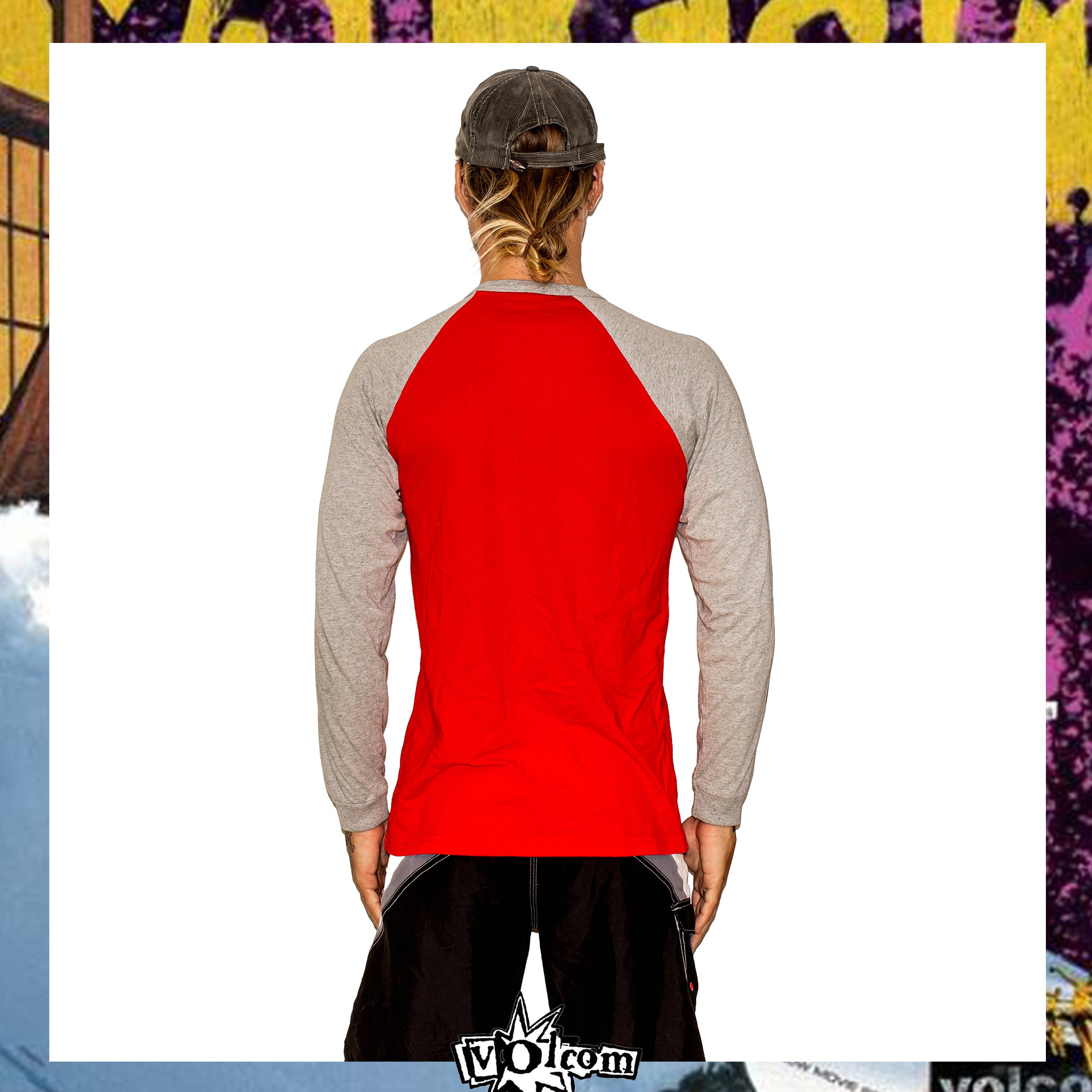 Y2K Volcom "Triple Hit" Graphic L/S Tee (L)
