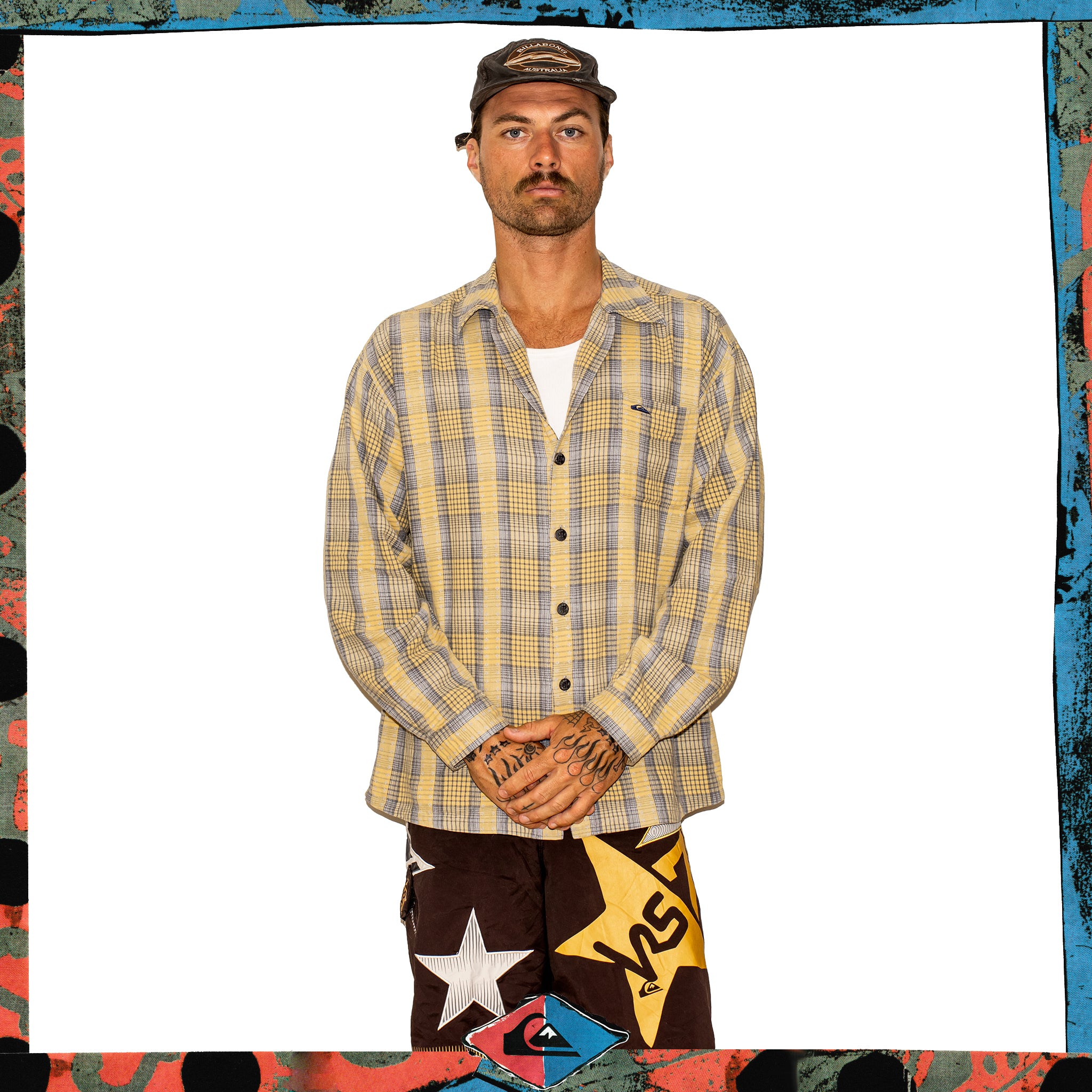 1998 Quiksilver Plaid Button - Up Overshirt (L)