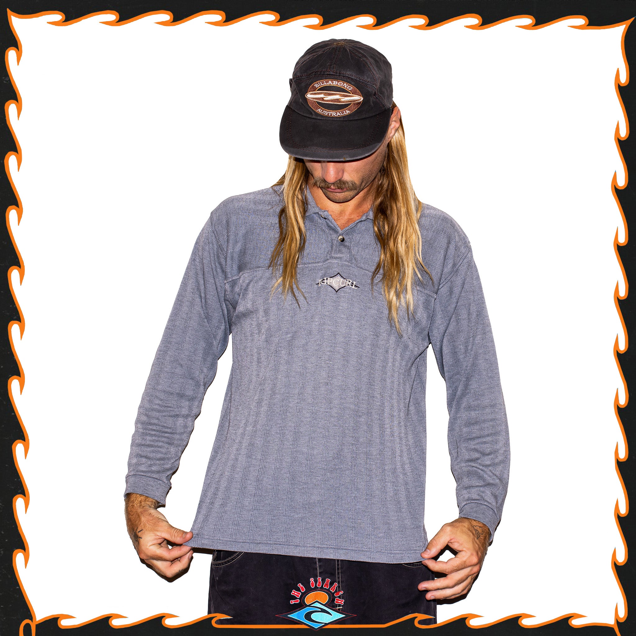 1990's Rip Curl L/S Polo (M-L)