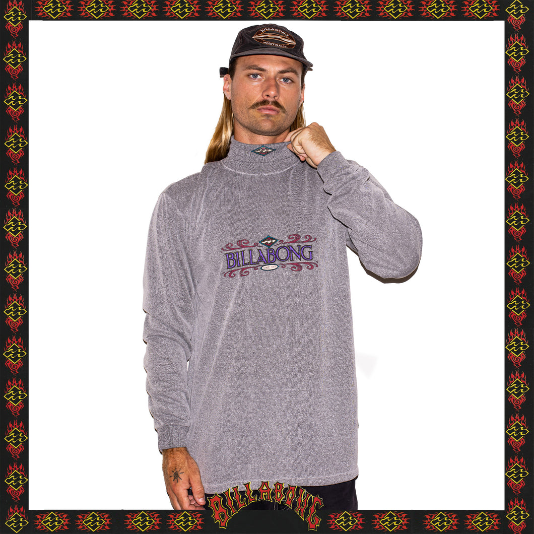 1991 Billabong Spellout Turtle Neck Sweatshirt (L)