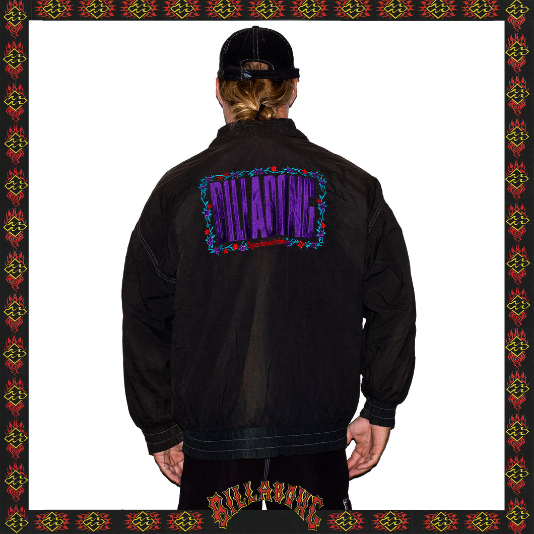 1992 Billabong Spellout Windbreaker Jacket (L-XL)