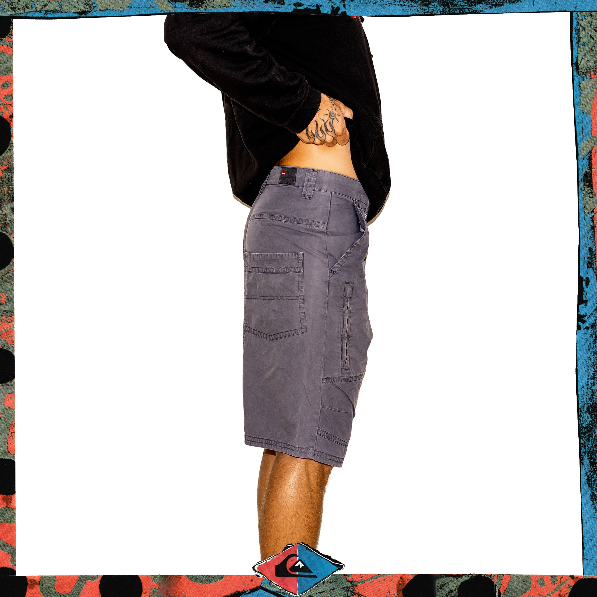 Y2K Quiksilver Script Shorts (29")