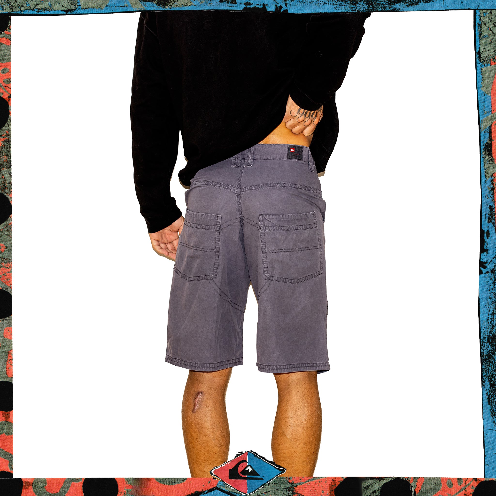 Y2K Quiksilver Script Shorts (29")