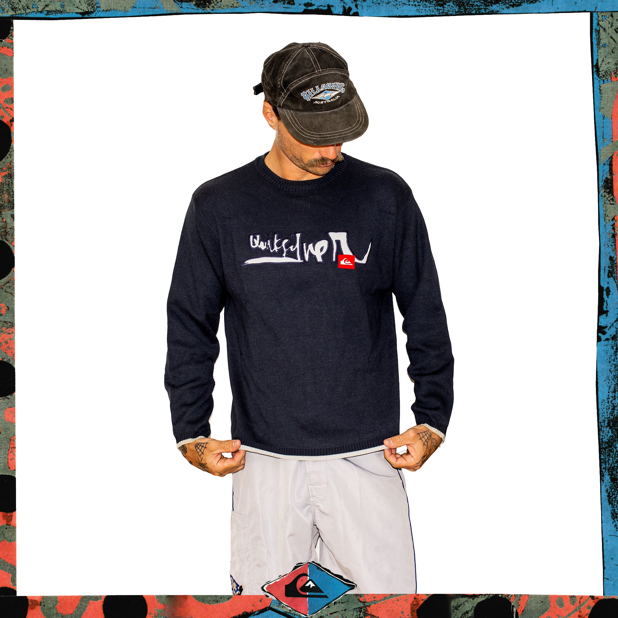 Y2K Quiksilver Script Knit (M)