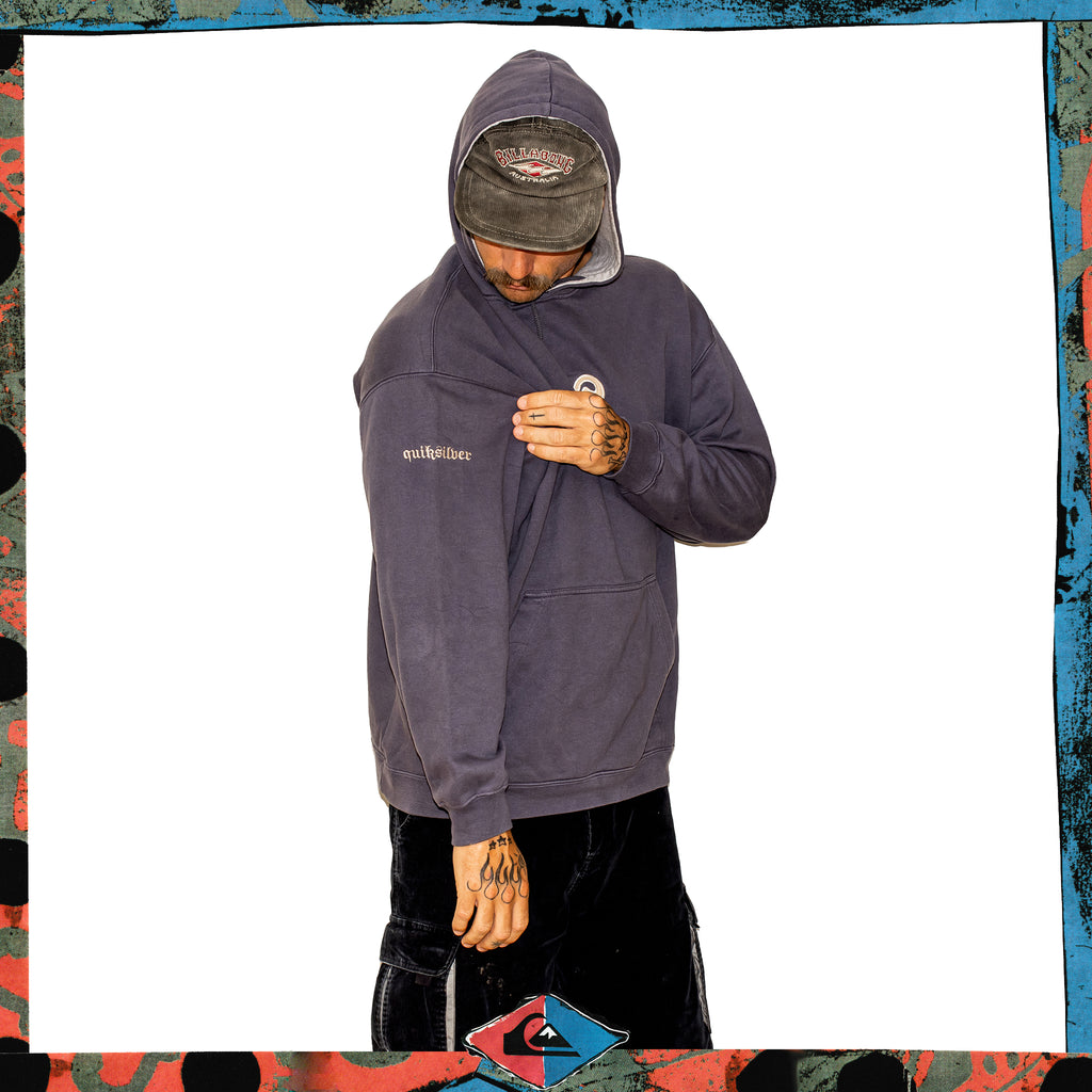 Y2K Quiksilver Spellout Hoodie (XL) *RARE*