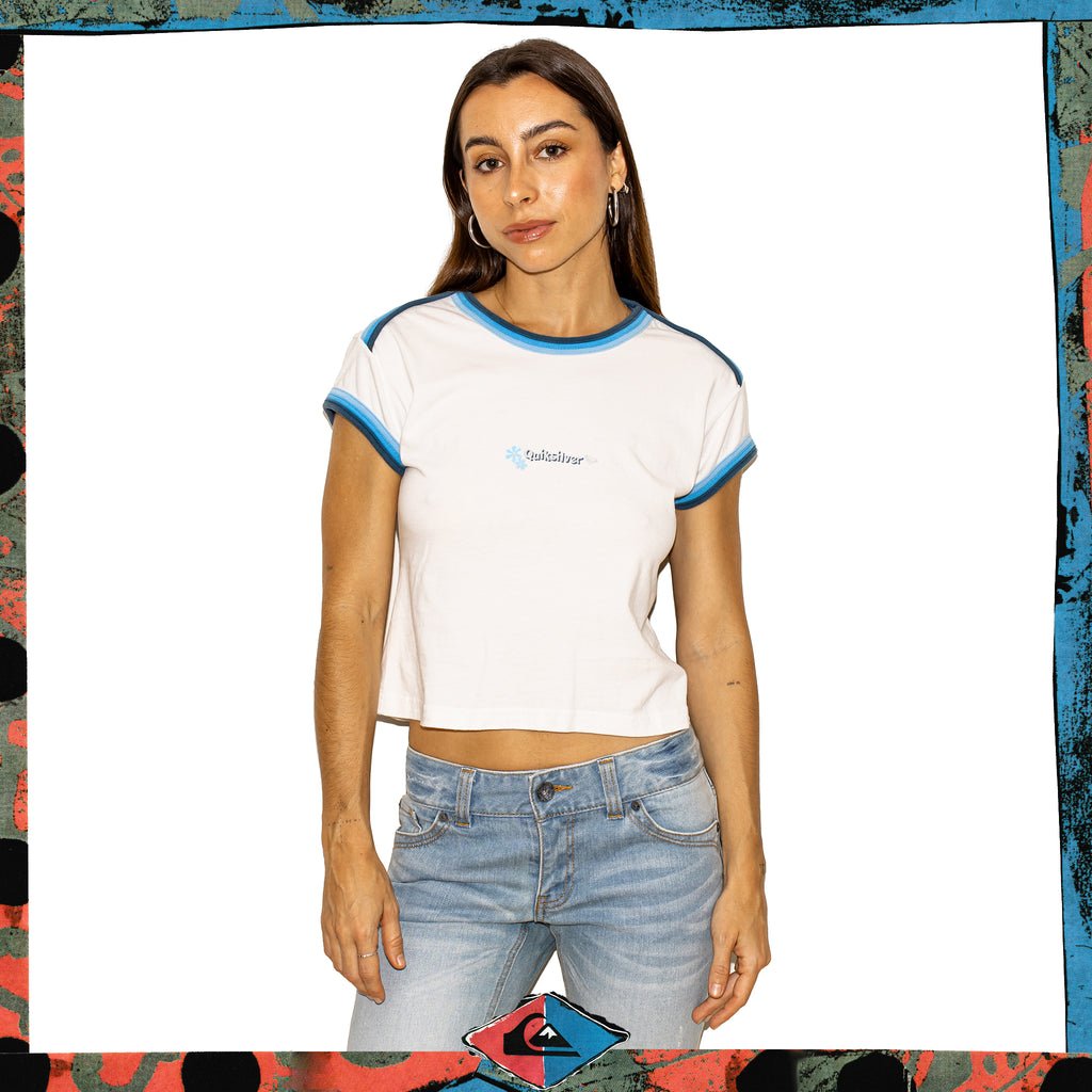 Y2K Roxy/Quiksilver Ringer Tee (M)