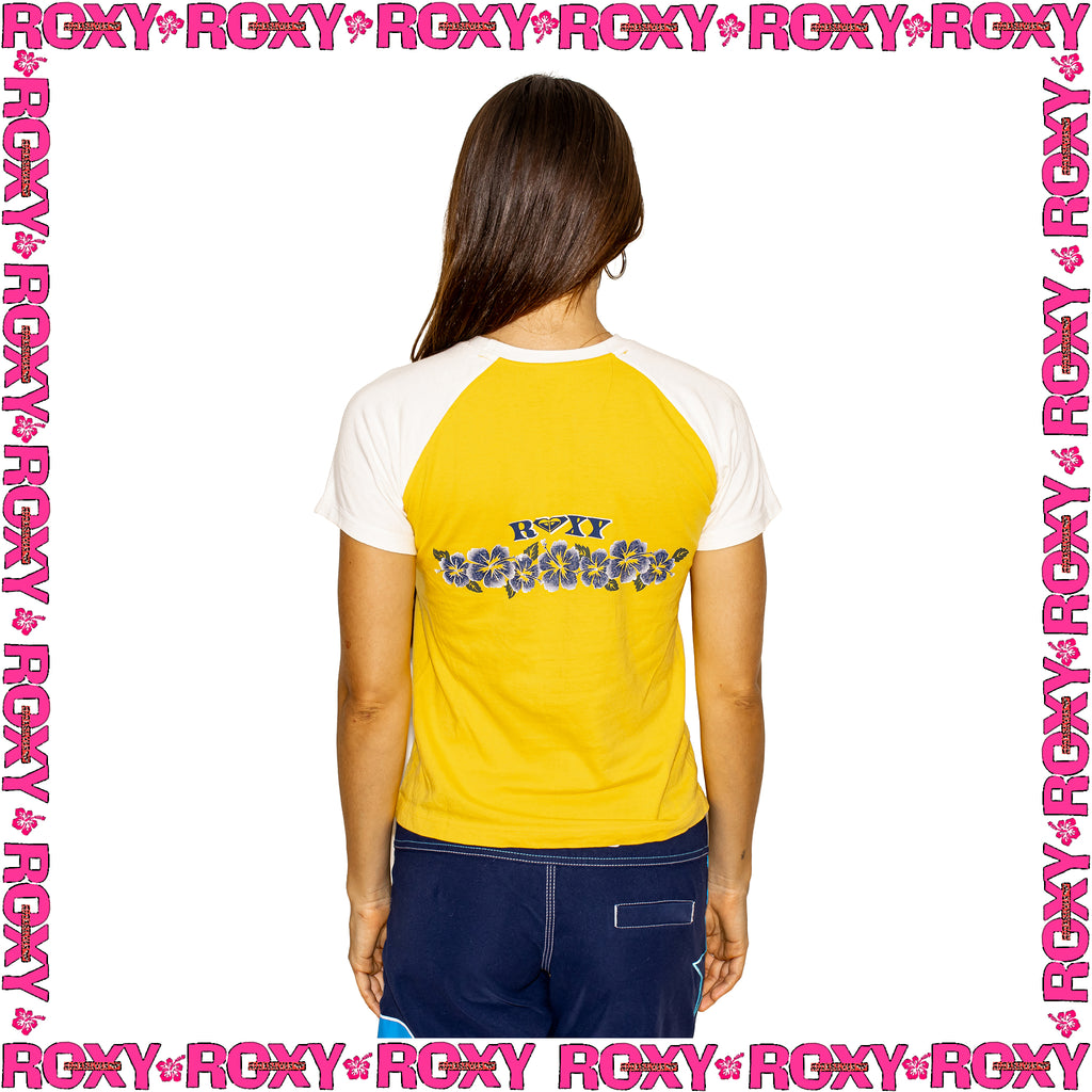 1990's Roxy Spellout Raglan Tee (M)