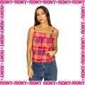 Y2K Roxy Plaid Camisole Top (M)