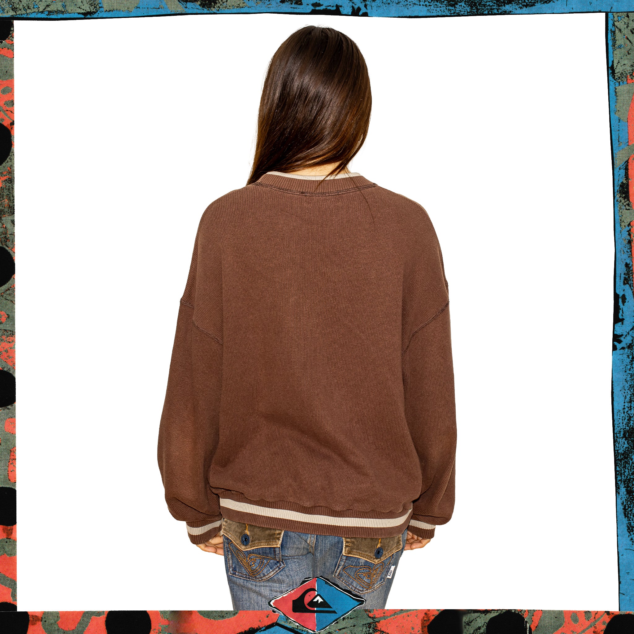 1990's Quiksilver Ringer Knit (M-L)