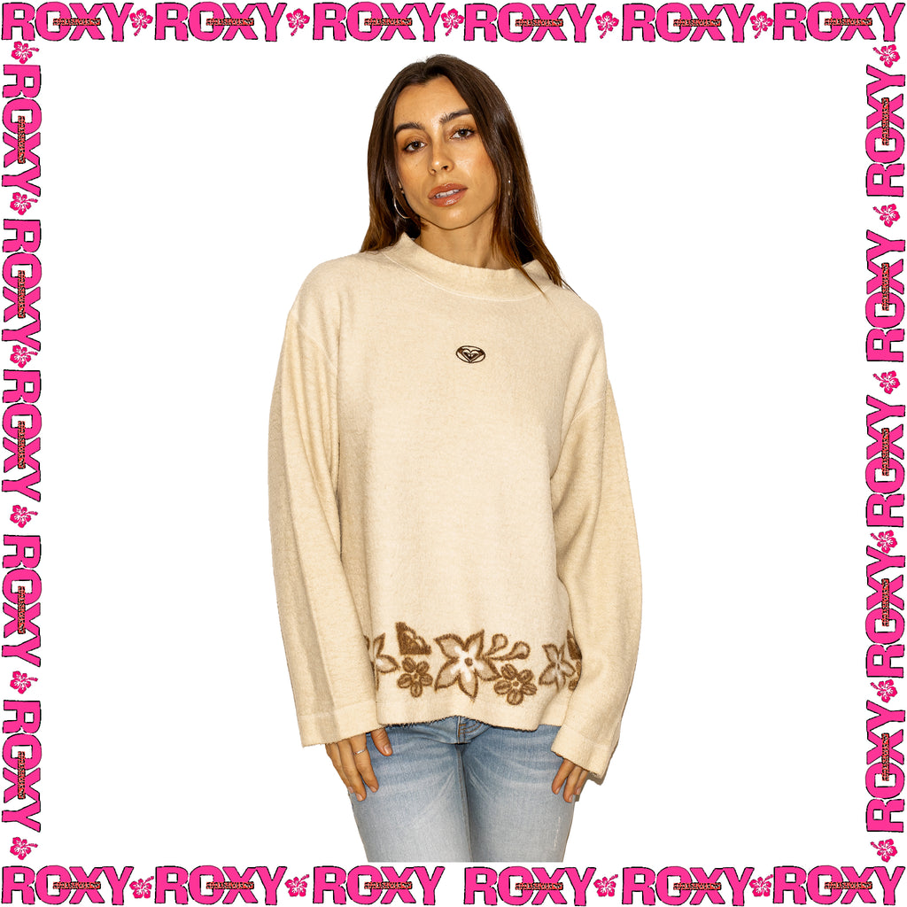 1990's Roxy Floral Mock Neck Sweatshirt (L) *RARE*