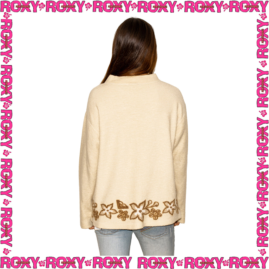 1990's Roxy Floral Mock Neck Sweatshirt (L) *RARE*