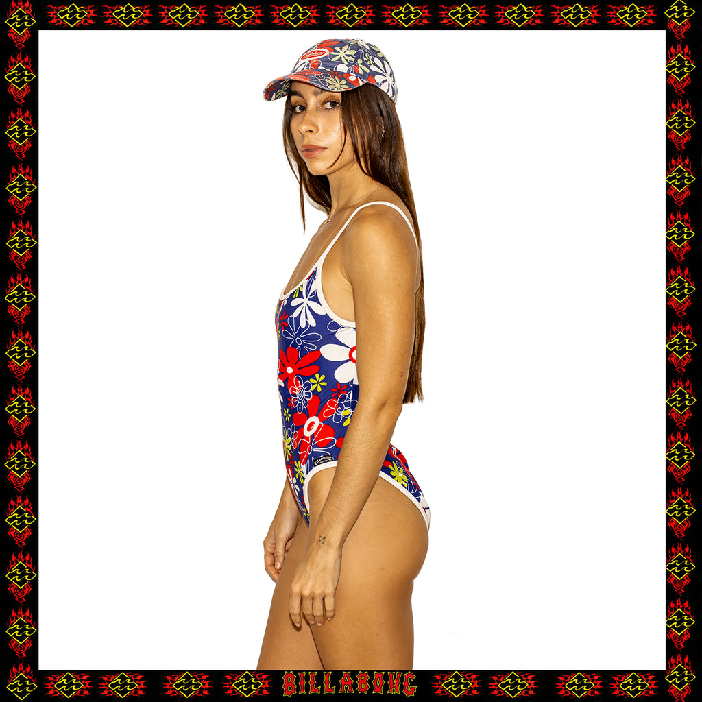 1998 Billabong Floral One-Piece Swimsuit (8-10)