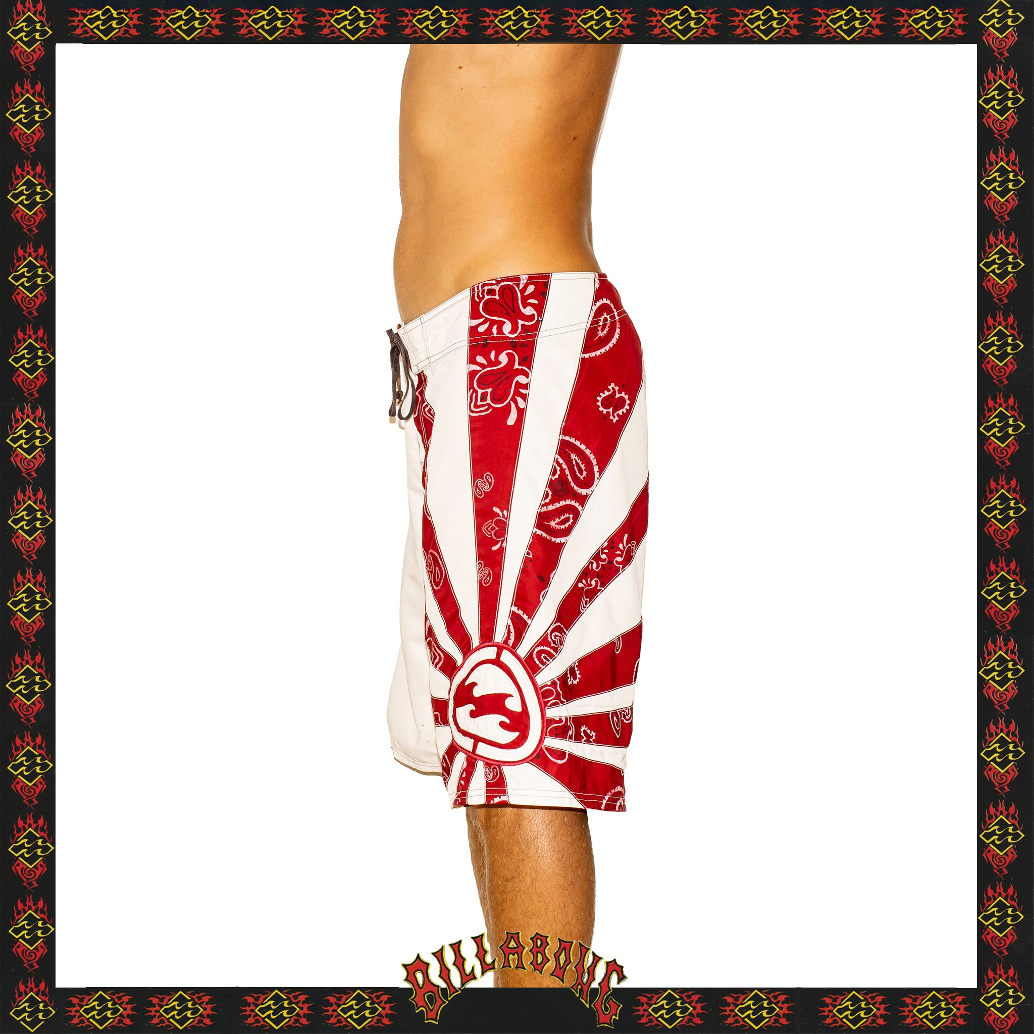 Y2K Billabong "Andy Irons - Rising Sun Paisley Signature Series" Boardies (34")