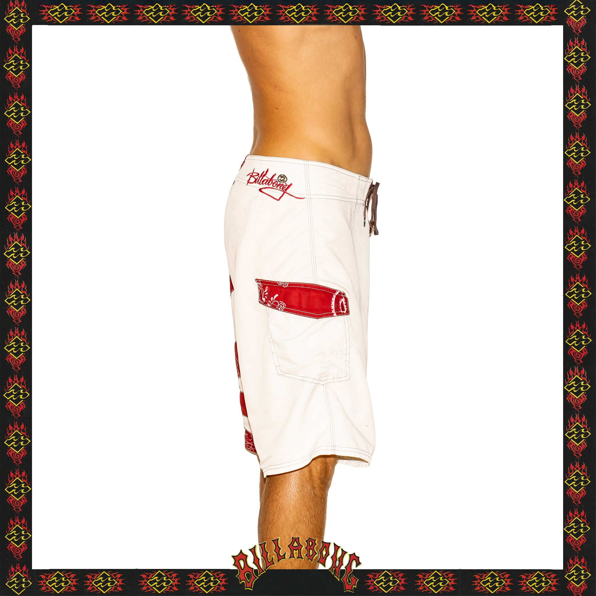 Y2K Billabong "Andy Irons - Rising Sun Paisley Signature Series" Boardies (34")