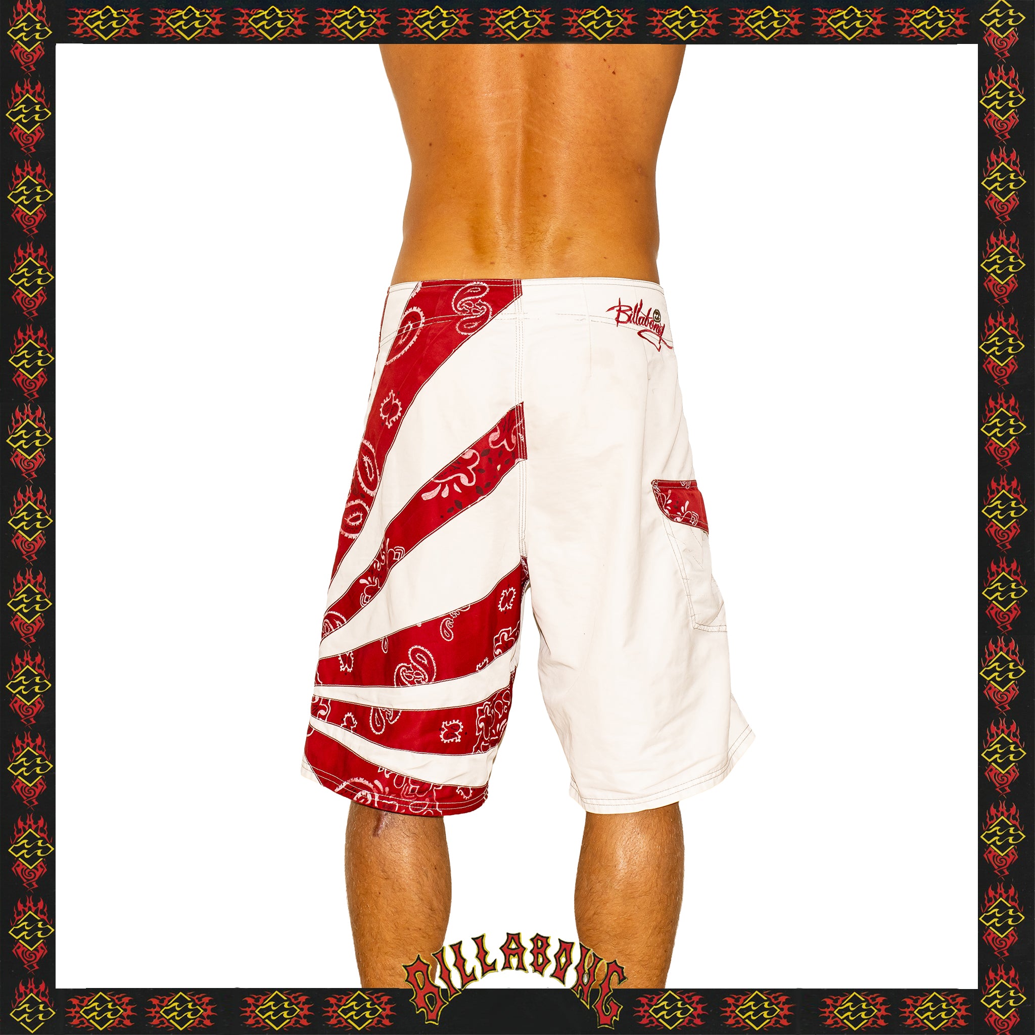Y2K Billabong "Andy Irons - Rising Sun Paisley Signature Series" Boardies (34")