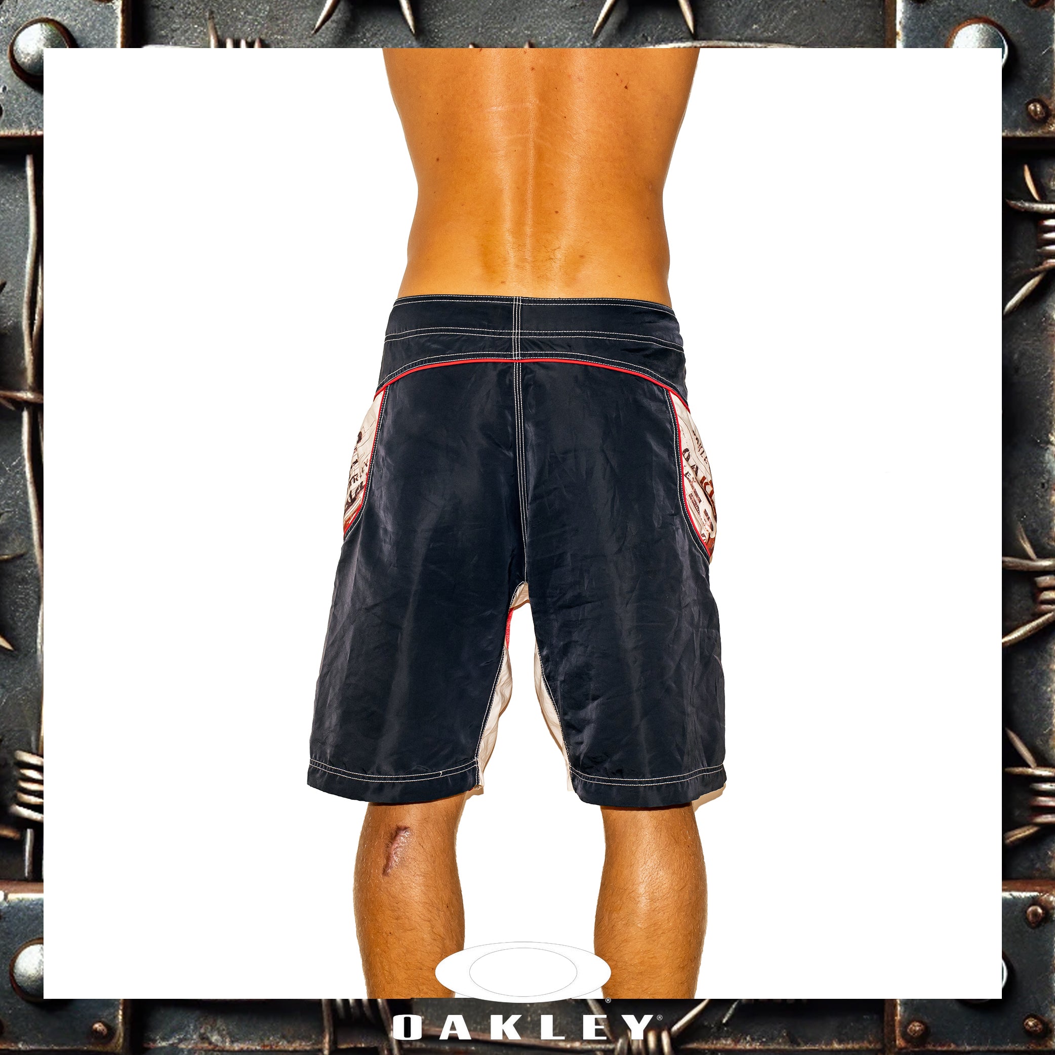 Y2K Oakley "Red Tag" Vault Tech Boardies (34") *RARE*