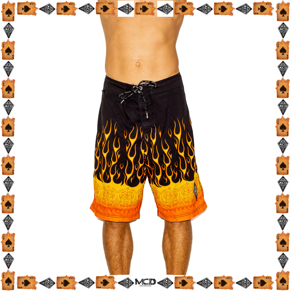 Y2K More Core Division Flame Tech Boardies (34")